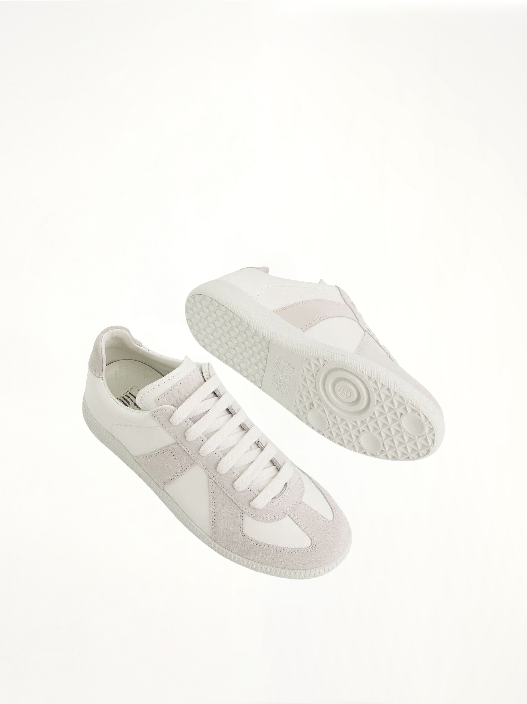 Replica Leather Sneaker in Off White Top View | MAISON MARGIELA