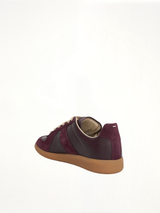 Replica Leather Sneaker in Merlot Back View | MAISON MARGIELA