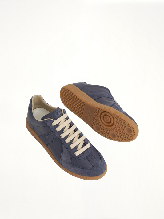 Replica Leather Sneaker in Pewter