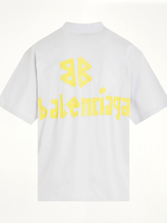 Tape Logo Vintage T-Shirt in White