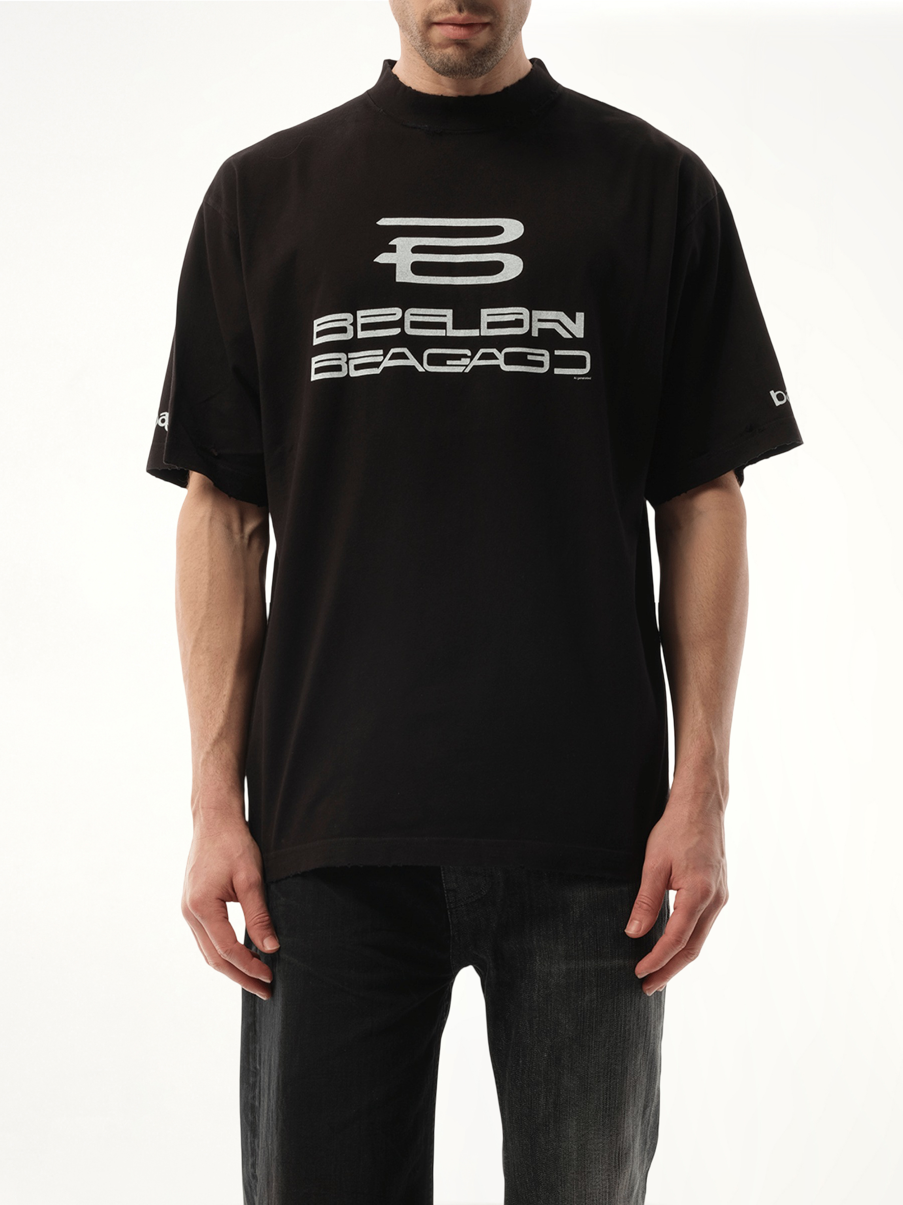 AI Generated Medium Fit T-Shirt in Black/White