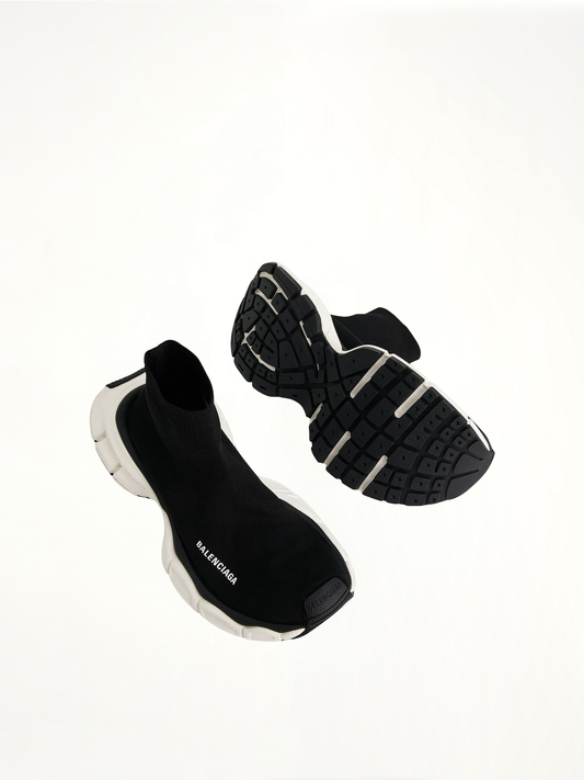 3XL Sock Sneaker in Black/White