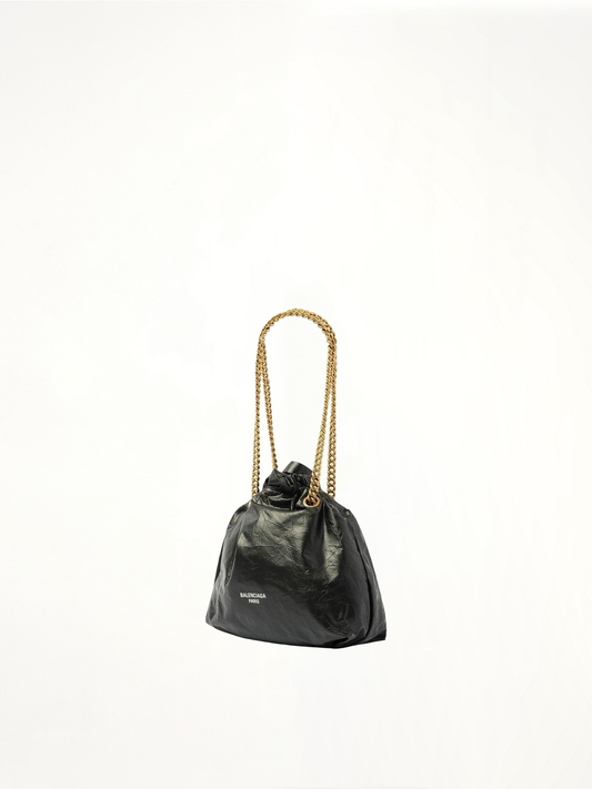 Small Crush Tote Bag in Black