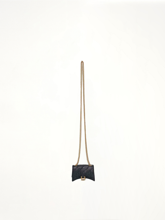 Crush Chain Mini Bag in Black