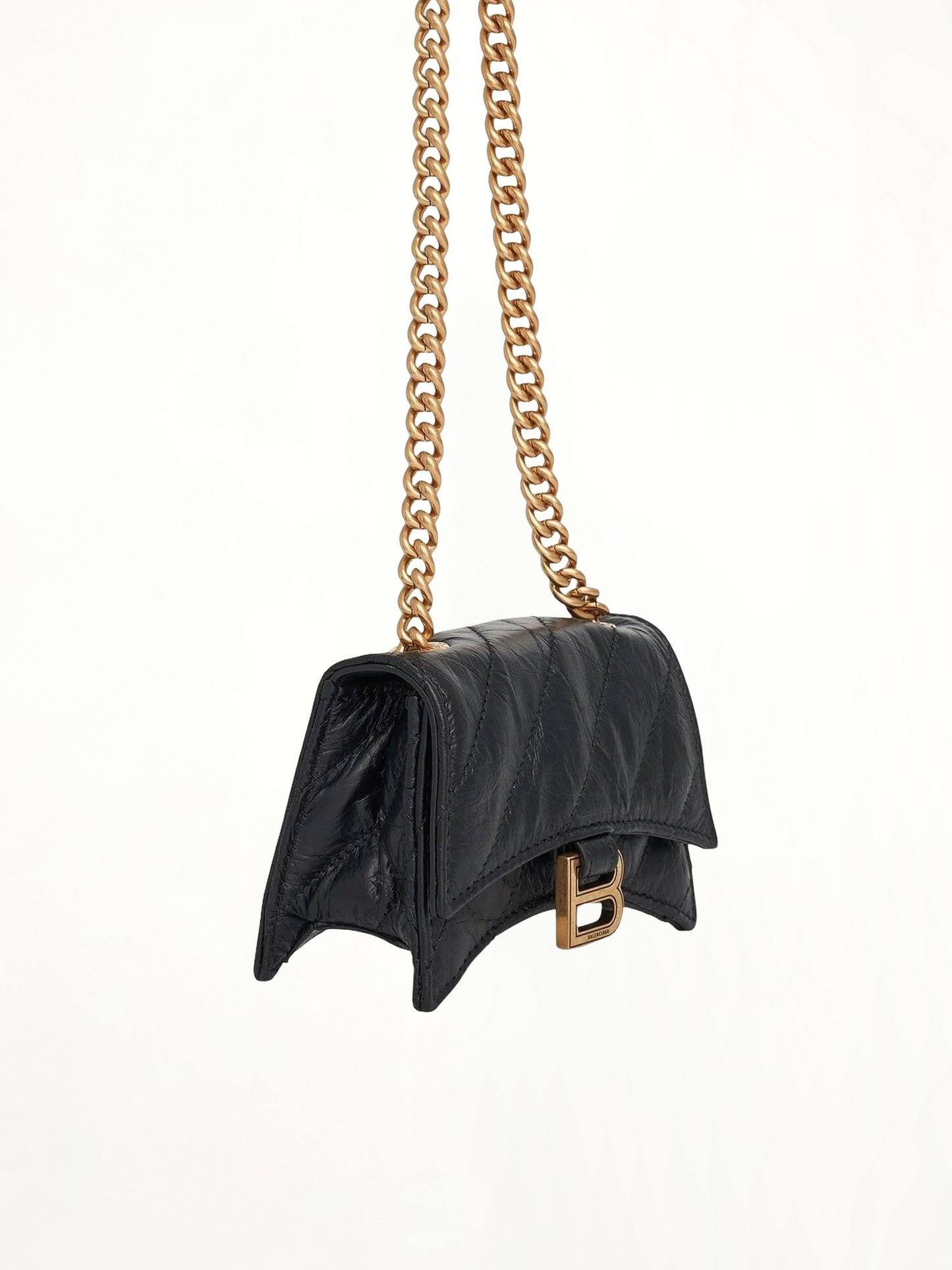 Crush Chain Mini Bag in Black