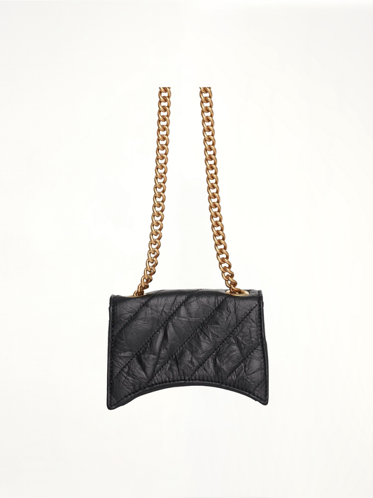 Crush Chain Mini Bag in Black