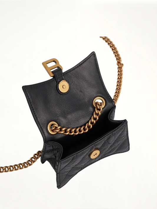 Crush Chain Mini Bag in Black