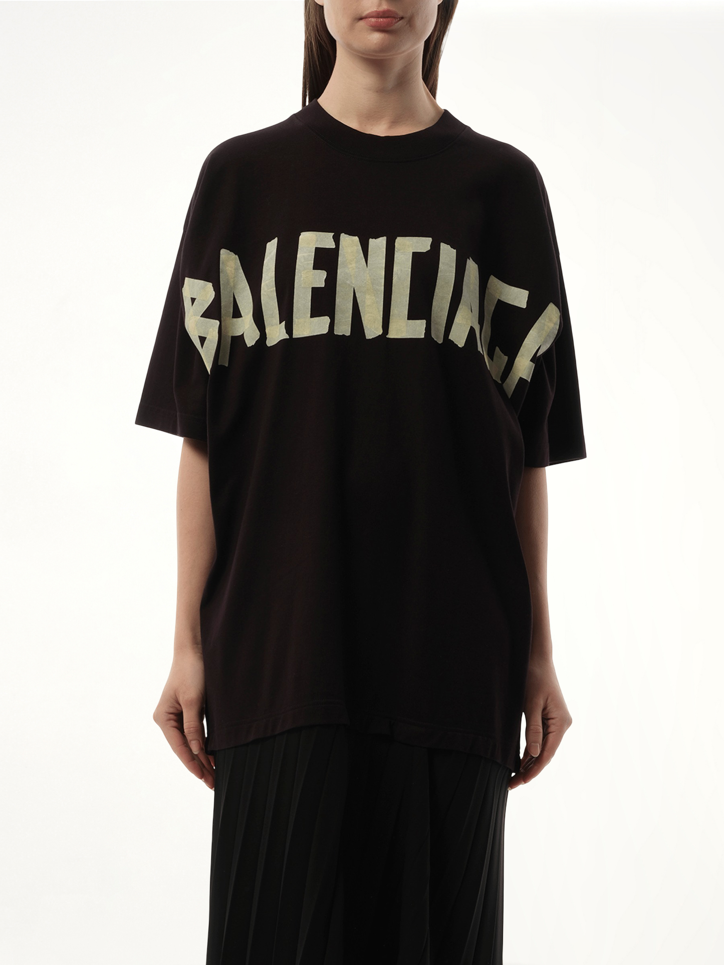 T-Shirt Pleated Dress in Black