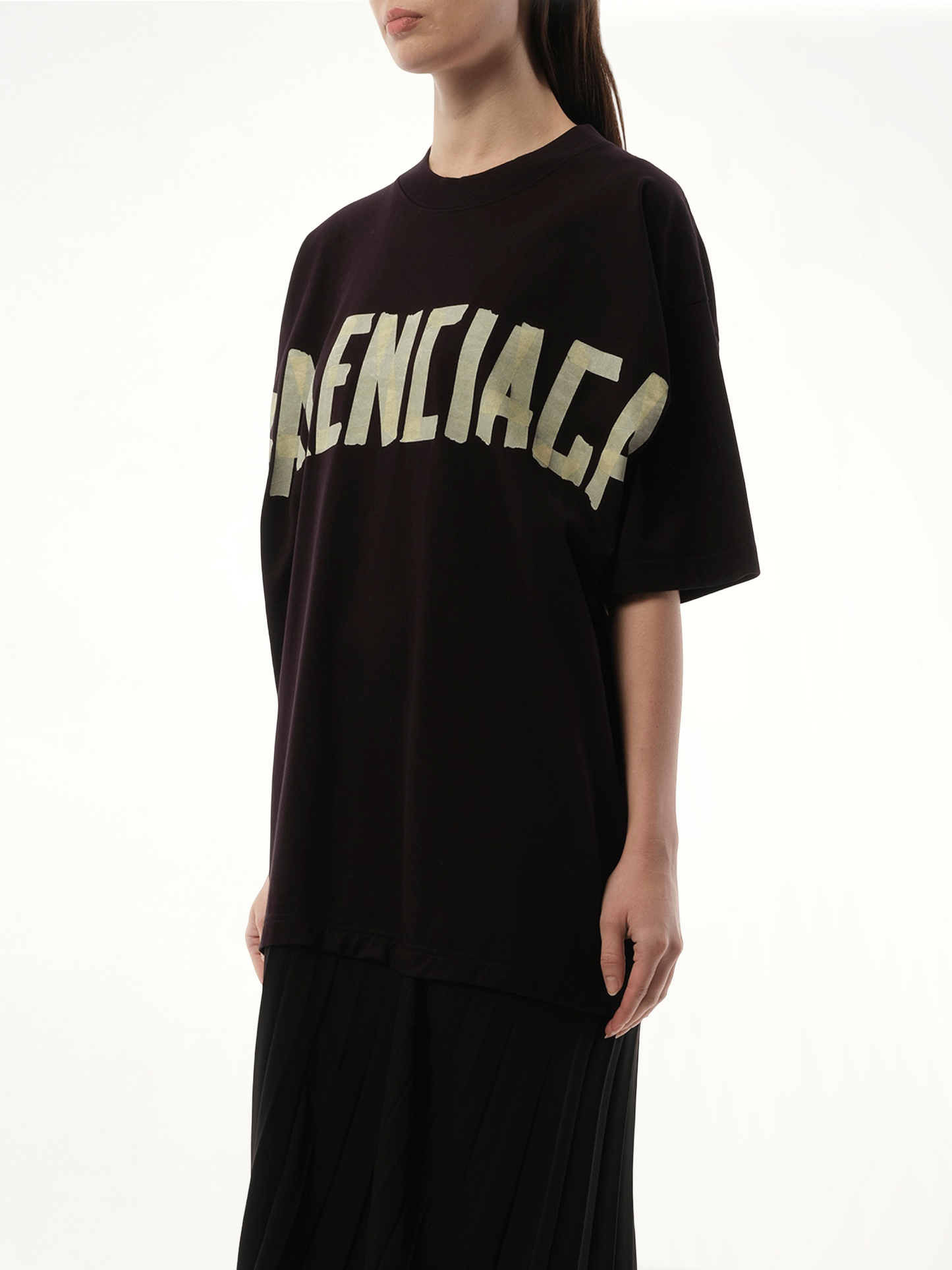 T-Shirt Pleated Dress in Black