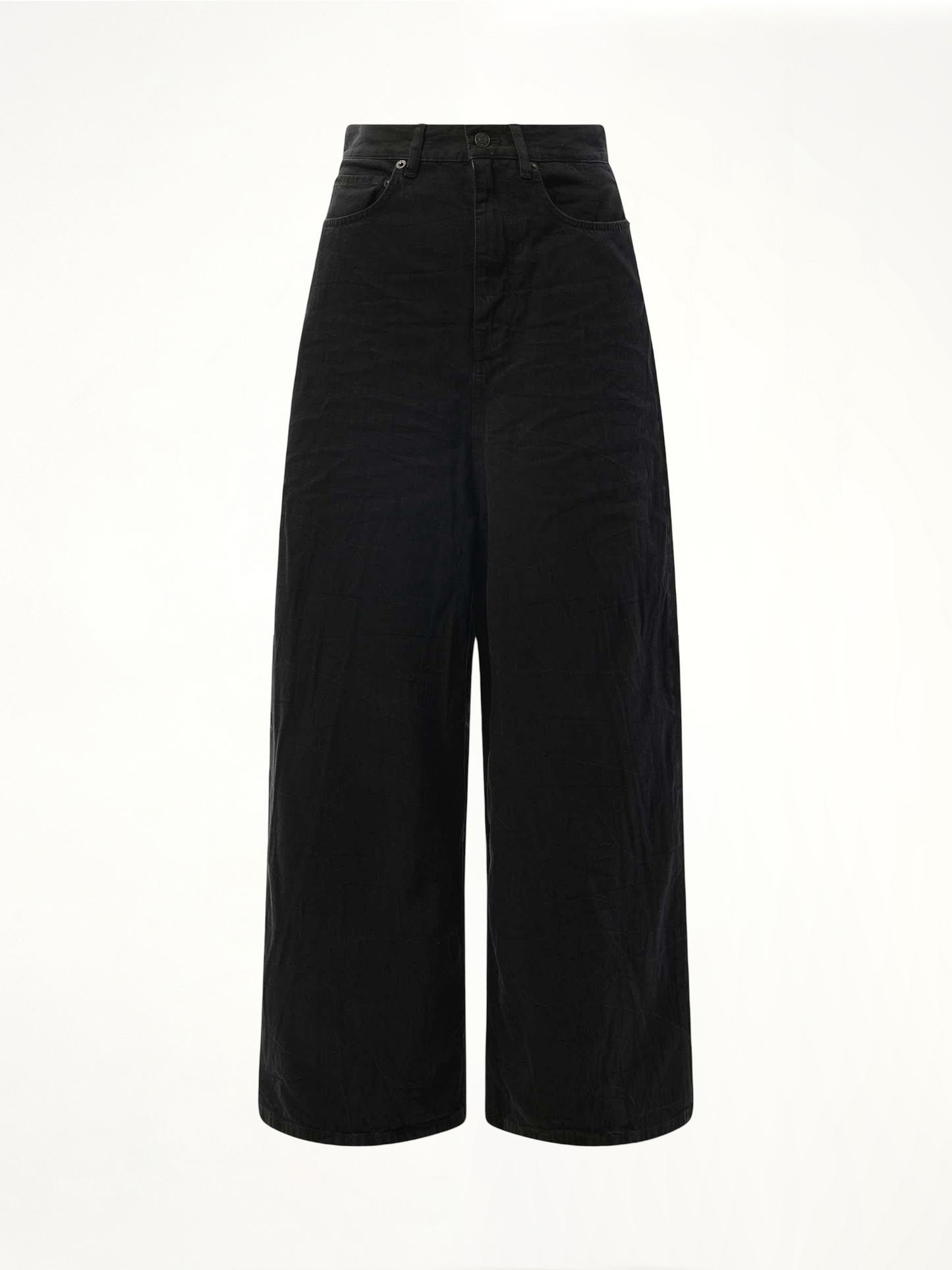Low Crotch Japanese Denim Jeans in Black