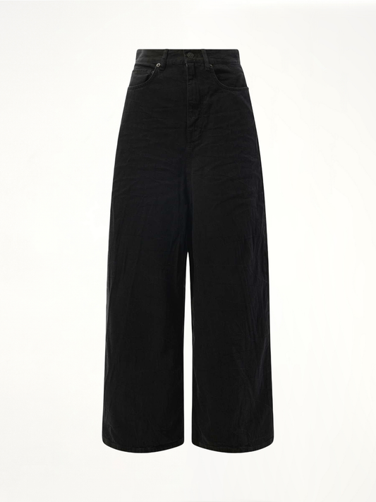 Low Crotch Japanese Denim Jeans in Black