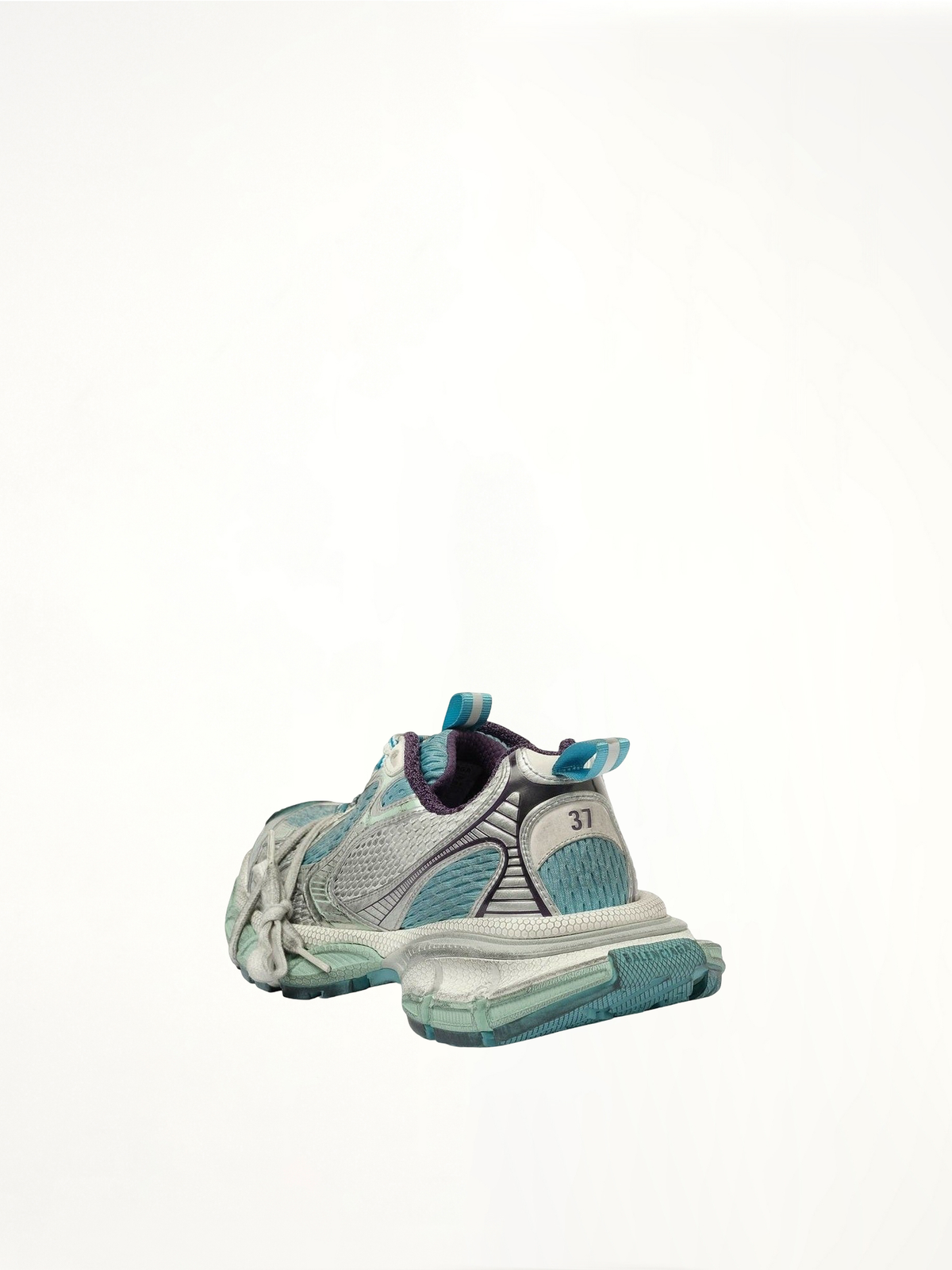 3XL Sneaker in Light Blue/White Back View | BALENCIAGA