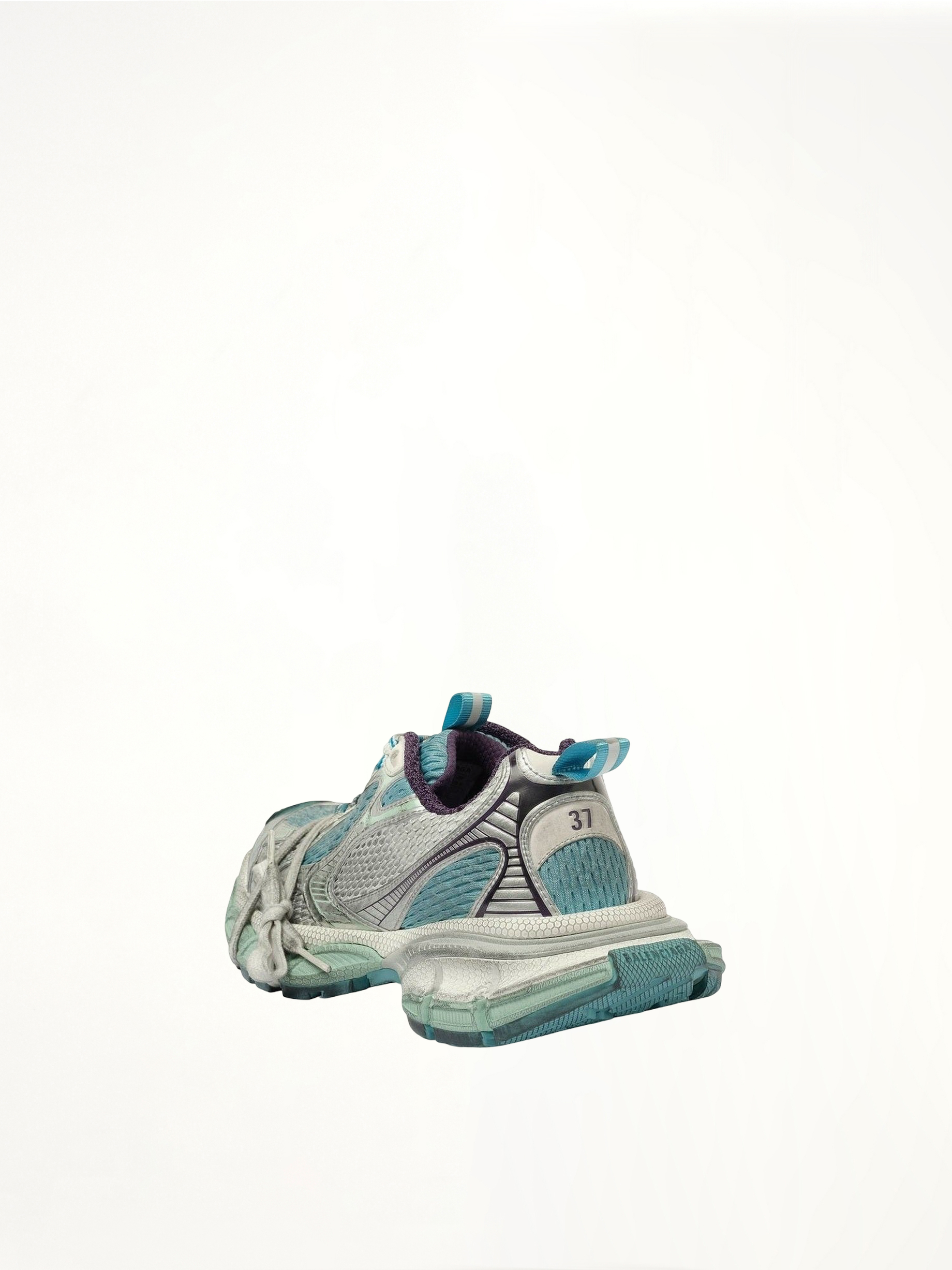 3XL Sneaker in Light Blue/White Back View | BALENCIAGA