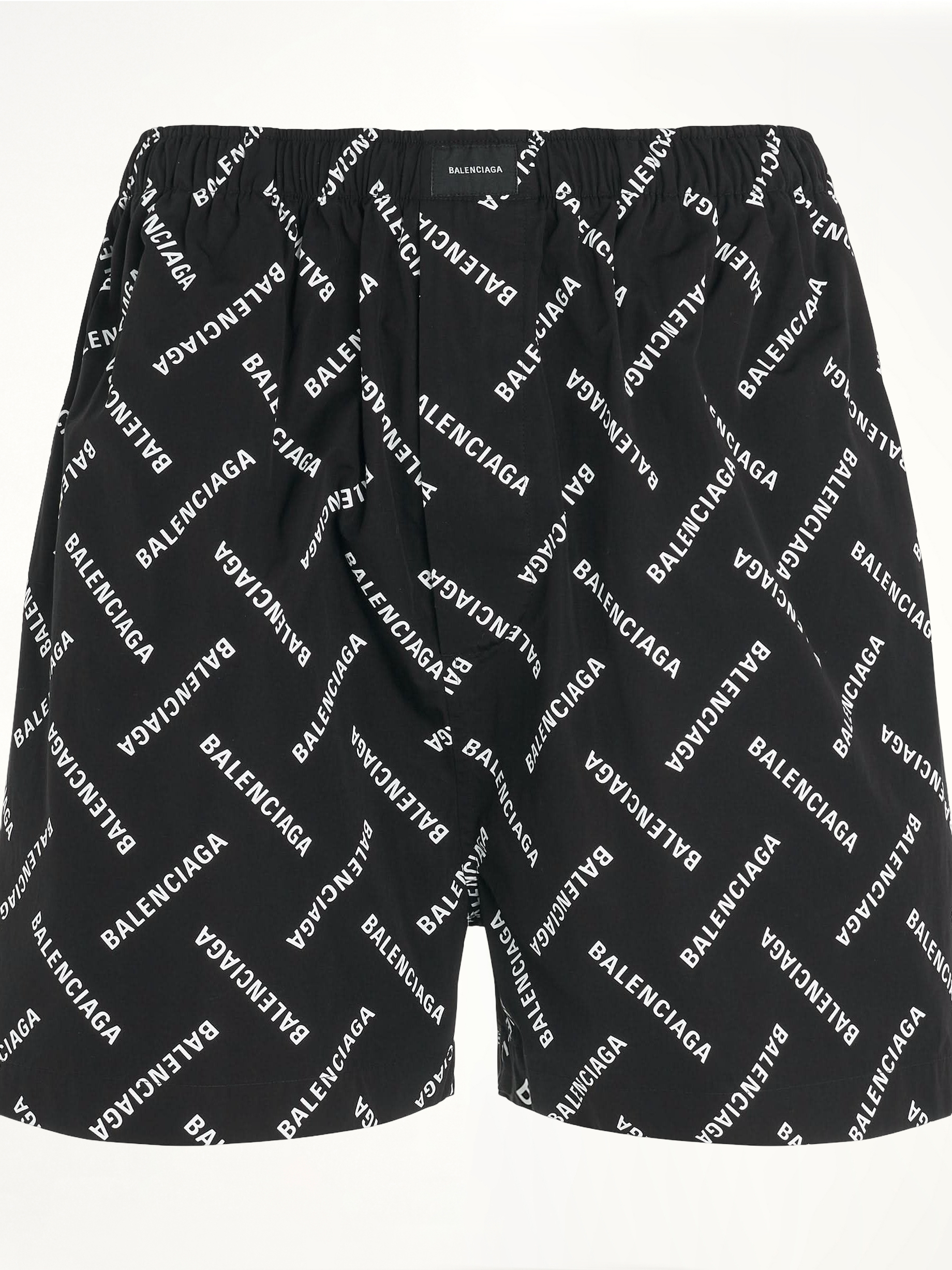 All-Over Logo Pyjama Shorts in Black/White