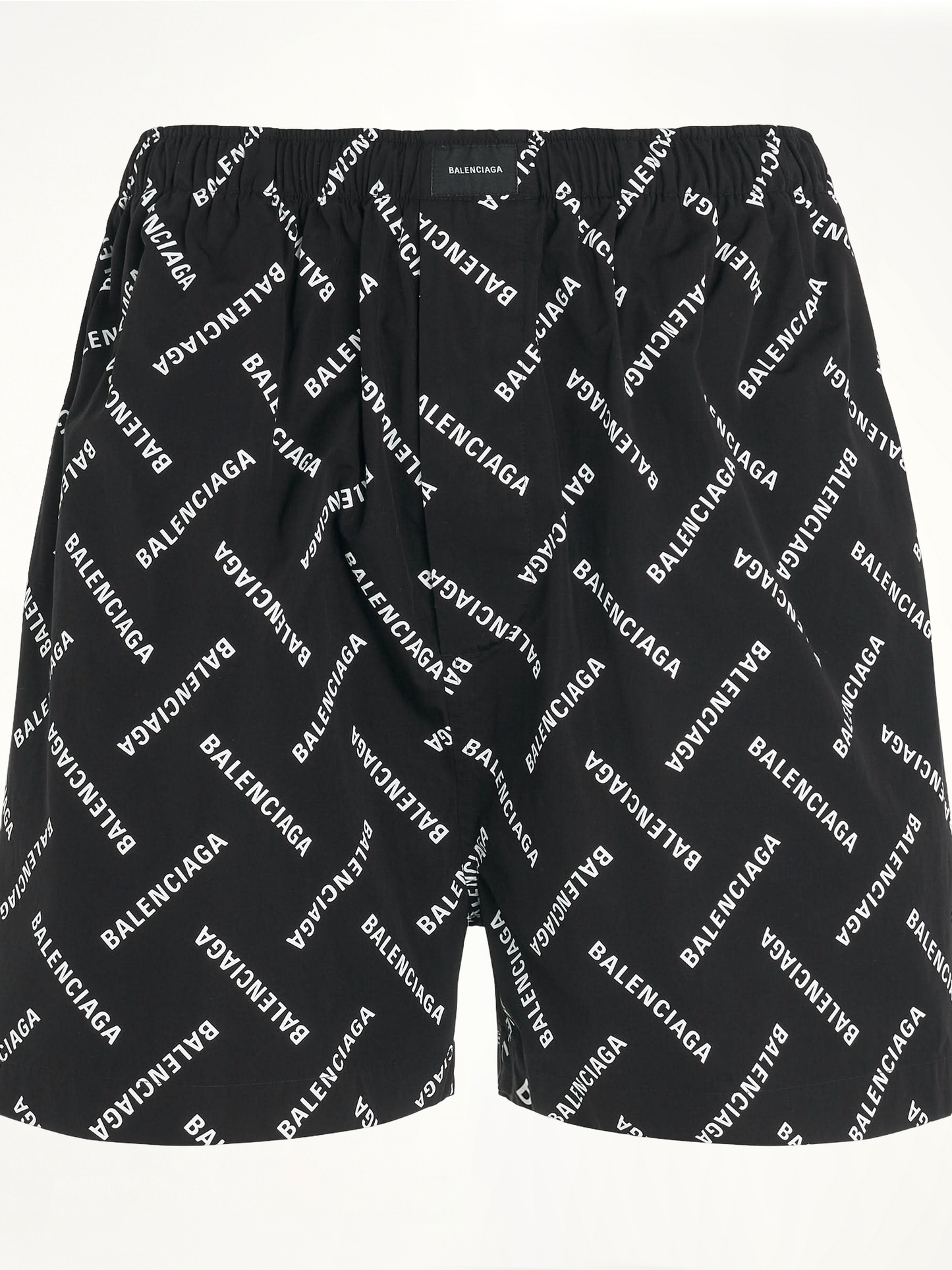 All-Over Logo Pyjama Shorts in Black/White
