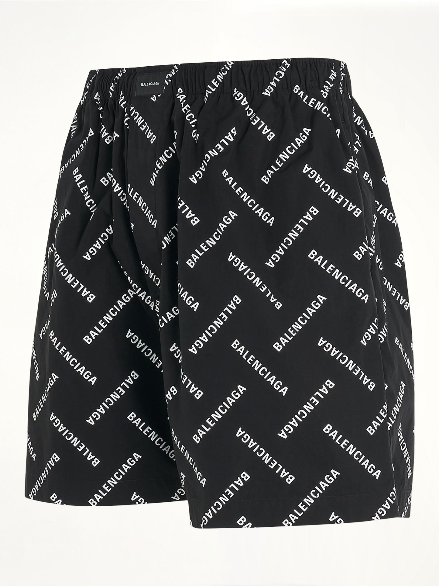 All-Over Logo Pyjama Shorts in Black/White