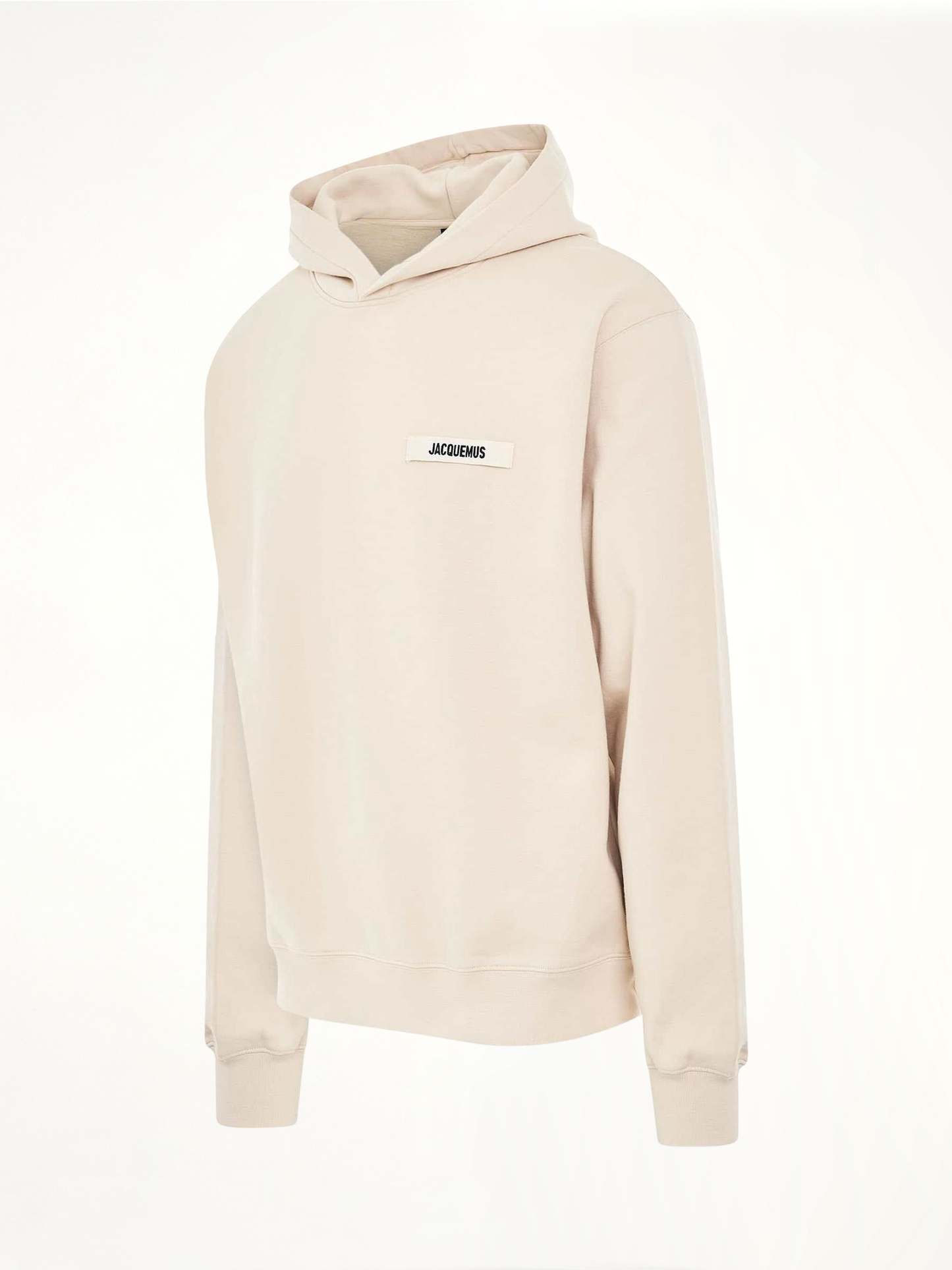 Gros Grain Logo Hoodie in Beige