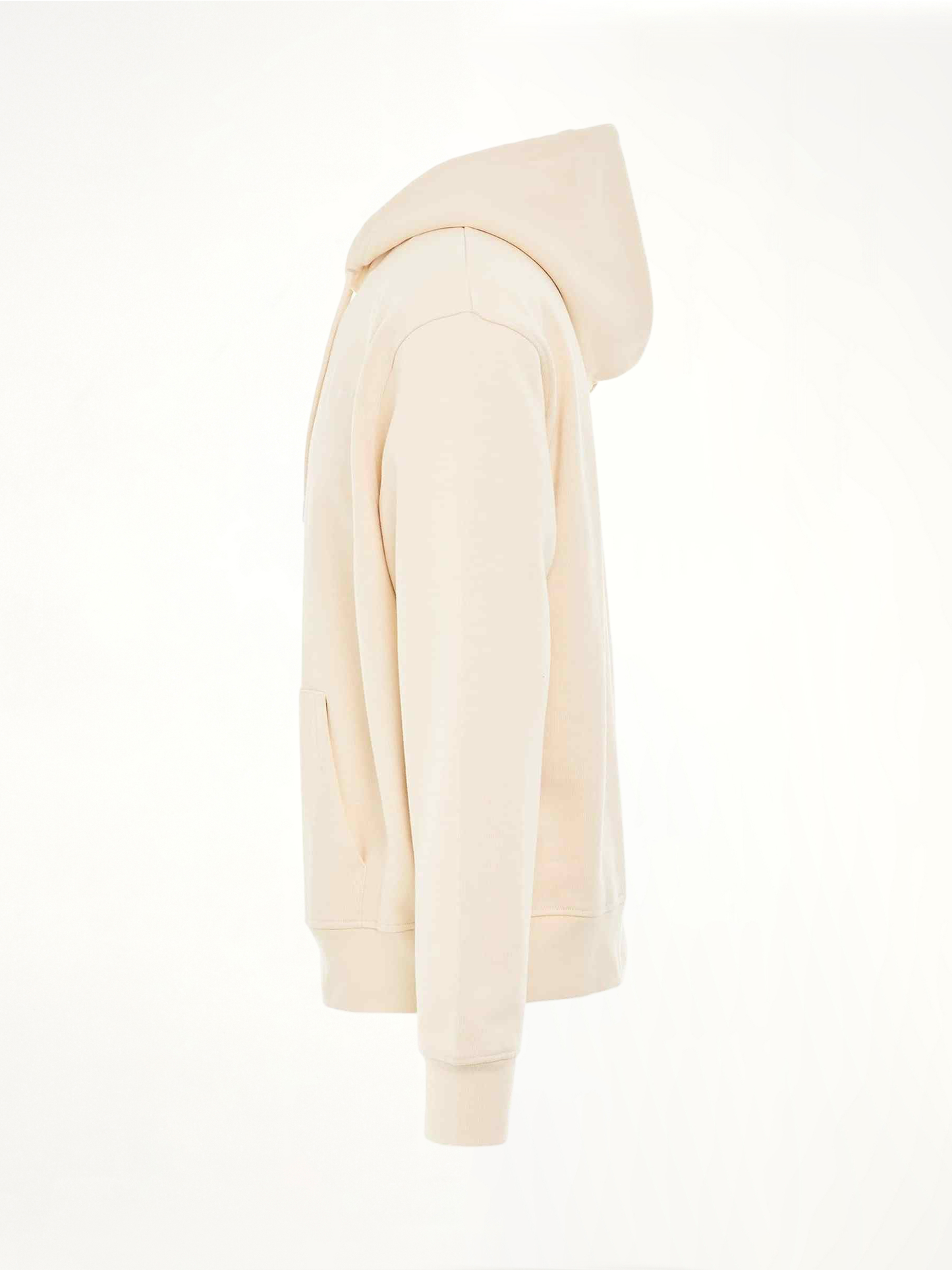 Brode Embroidered Logo Hoodie in Beige