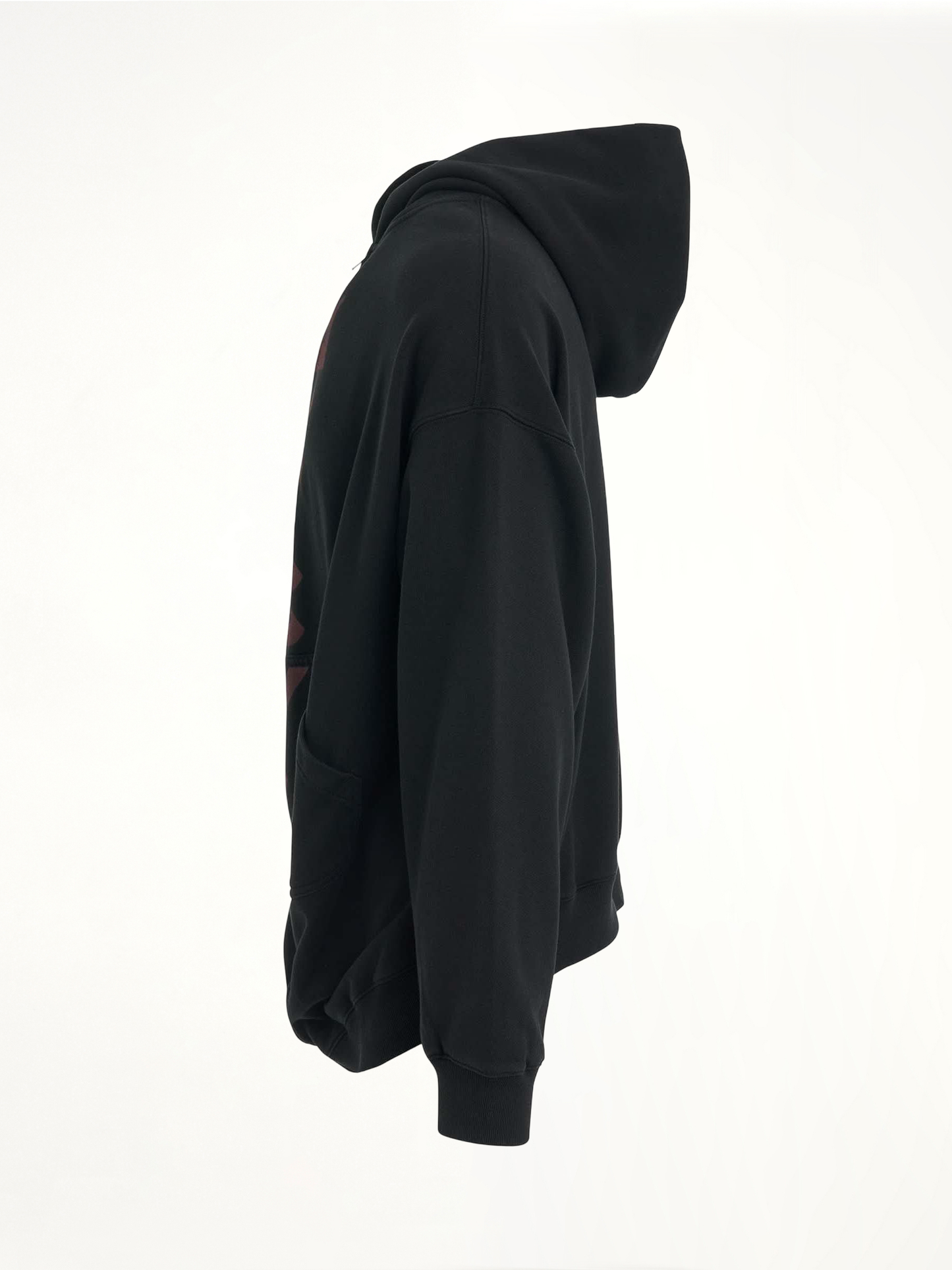 Flare Zip-Up Hoodie in Black