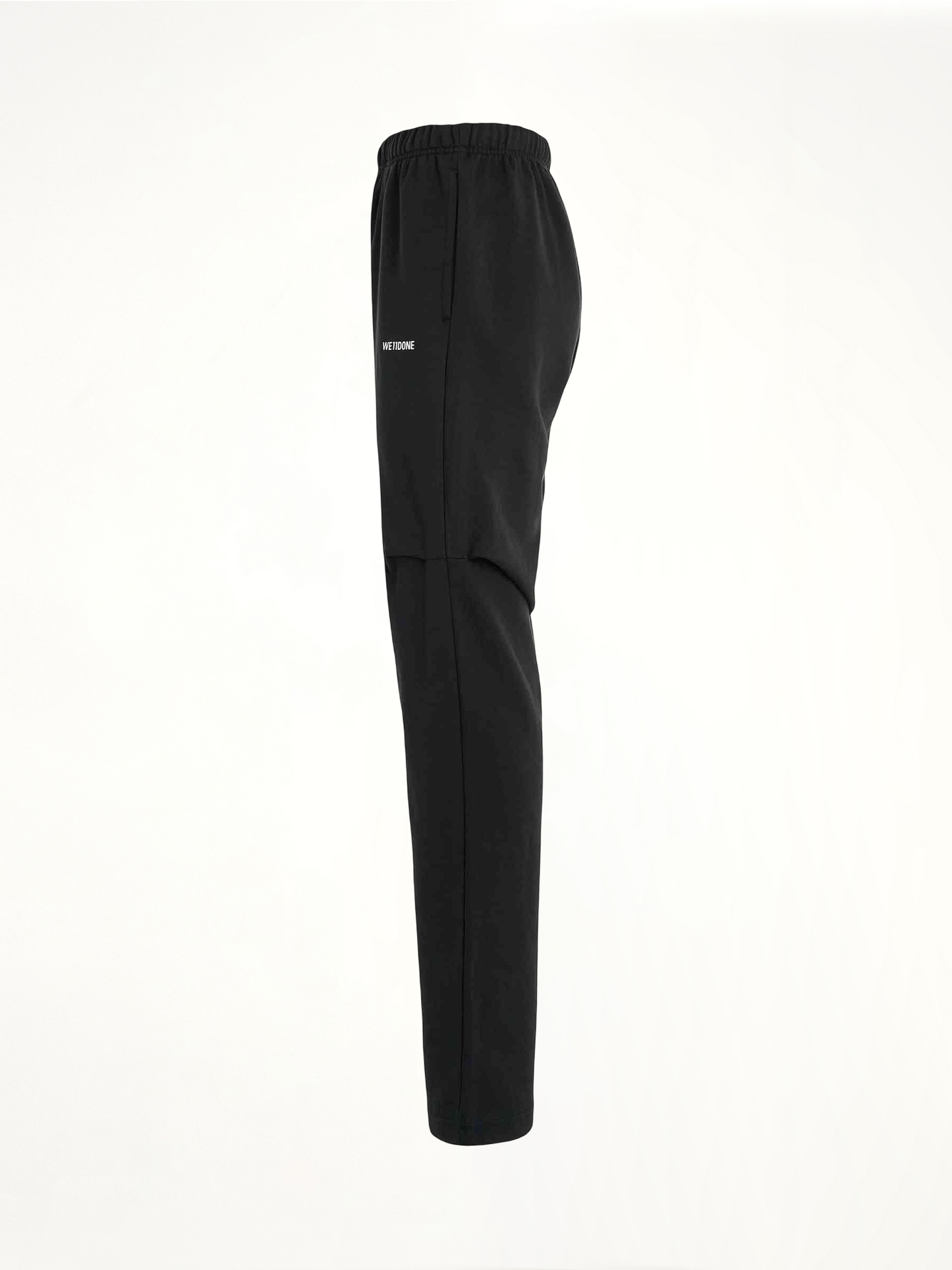 Back Logo Wide Jogger Pants in Black
