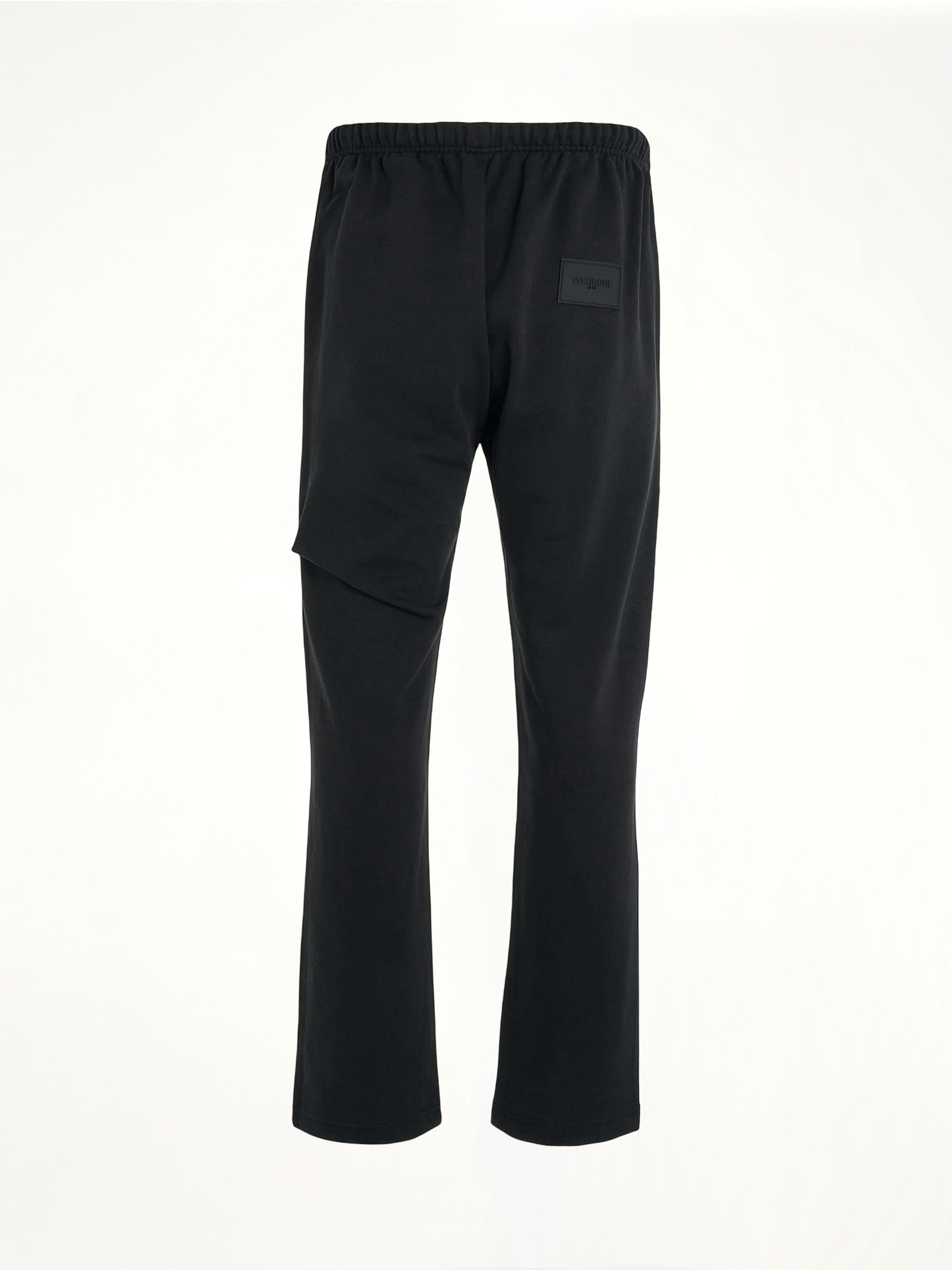 Back Logo Wide Jogger Pants in Black