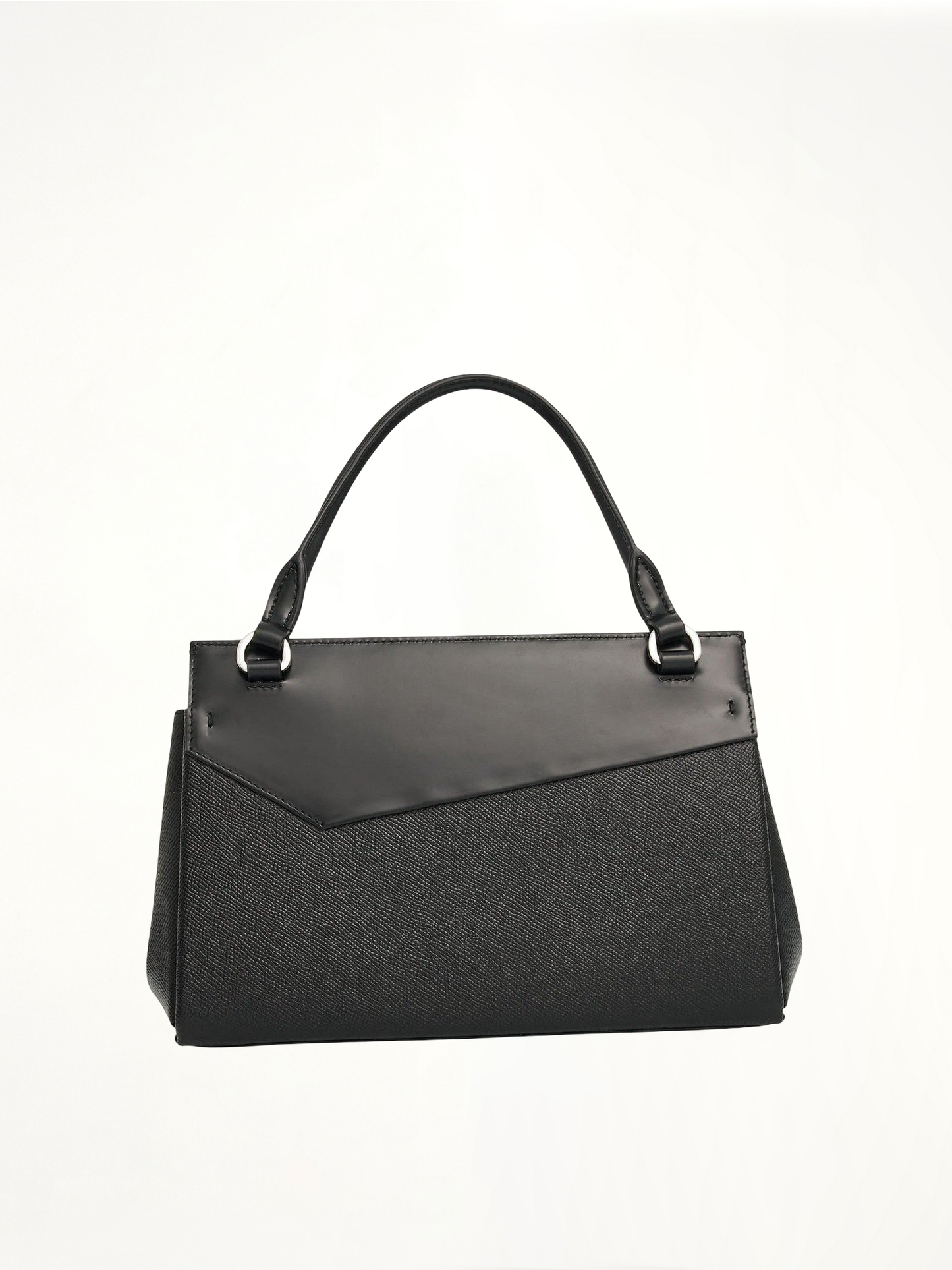 Snatched Leather Tote Bag in Black