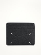 Maison Margiela Four Stitches Leather Card Holder in Black