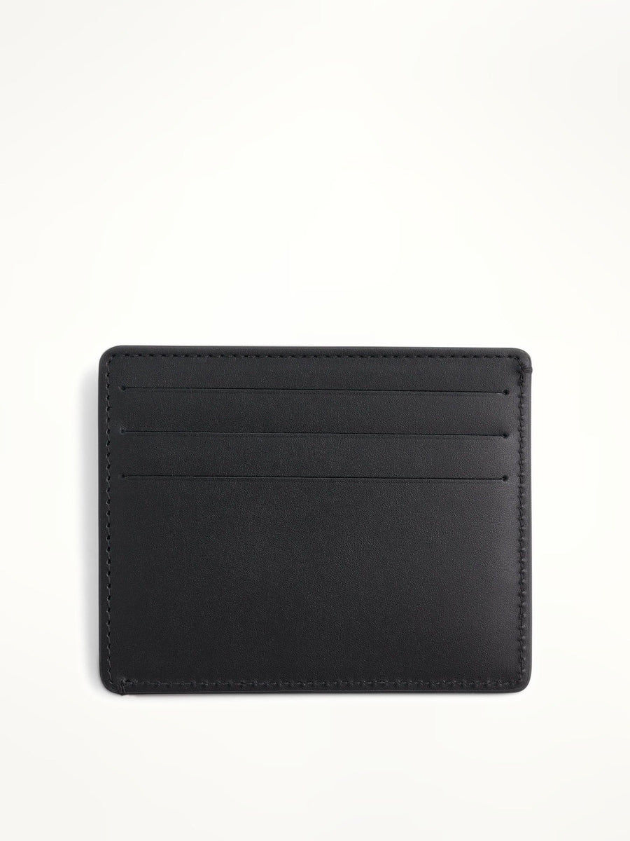 Maison Margiela Four Stitches Leather Card Holder in Black