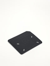 Maison Margiela Four Stitches Leather Card Holder in Black