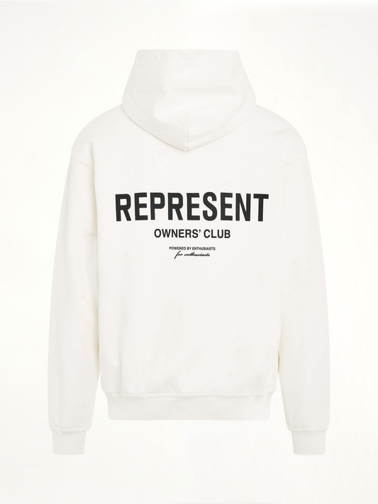 New Represent Owners Club Hoodie in Flat White