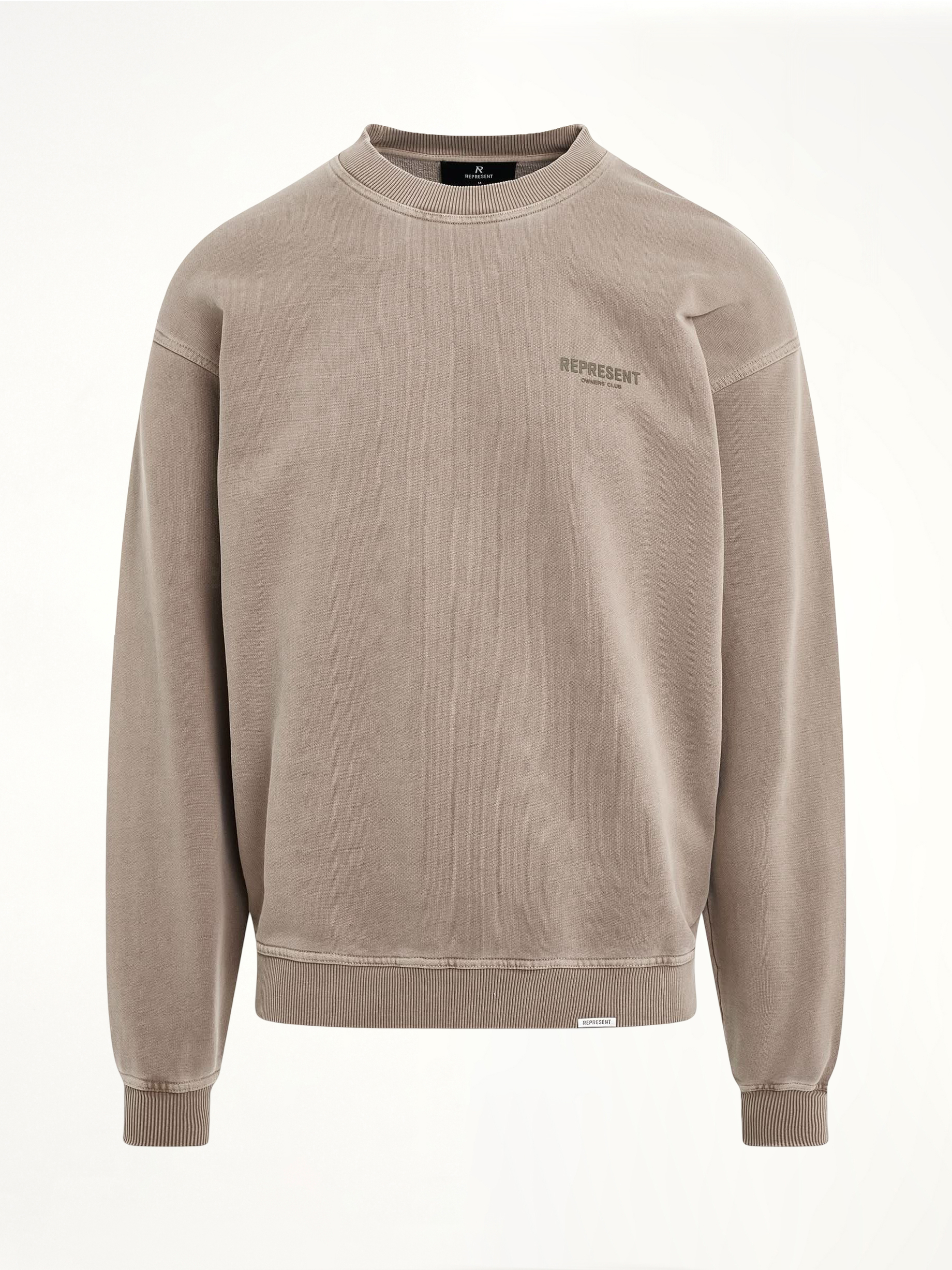 New Represent Owners Club Sweatshirt in Mushroom