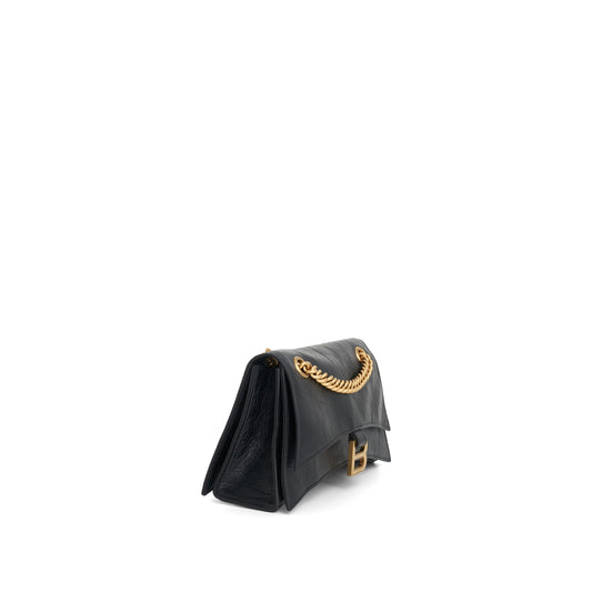 Crush Small Chain Bag in Black