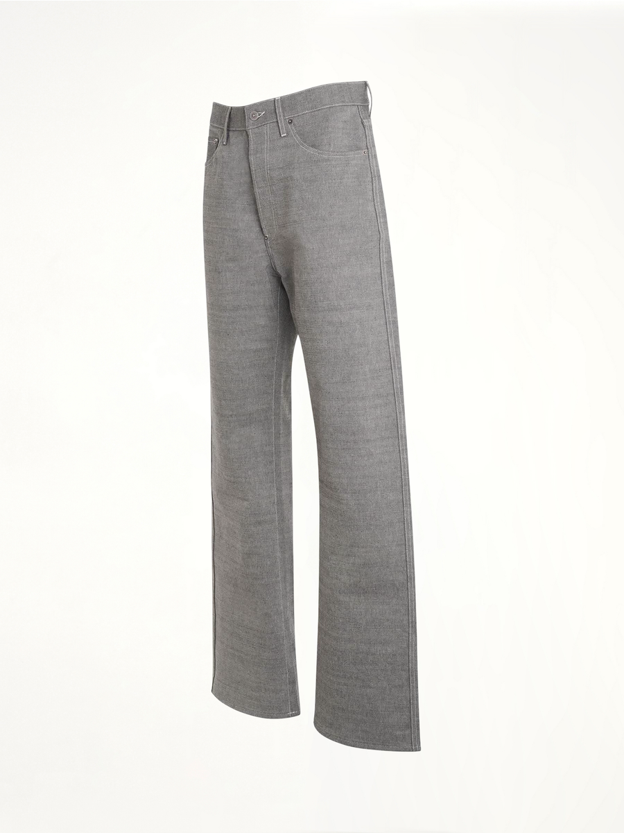 Broken Twill 5 Pocket Pants in Caviar