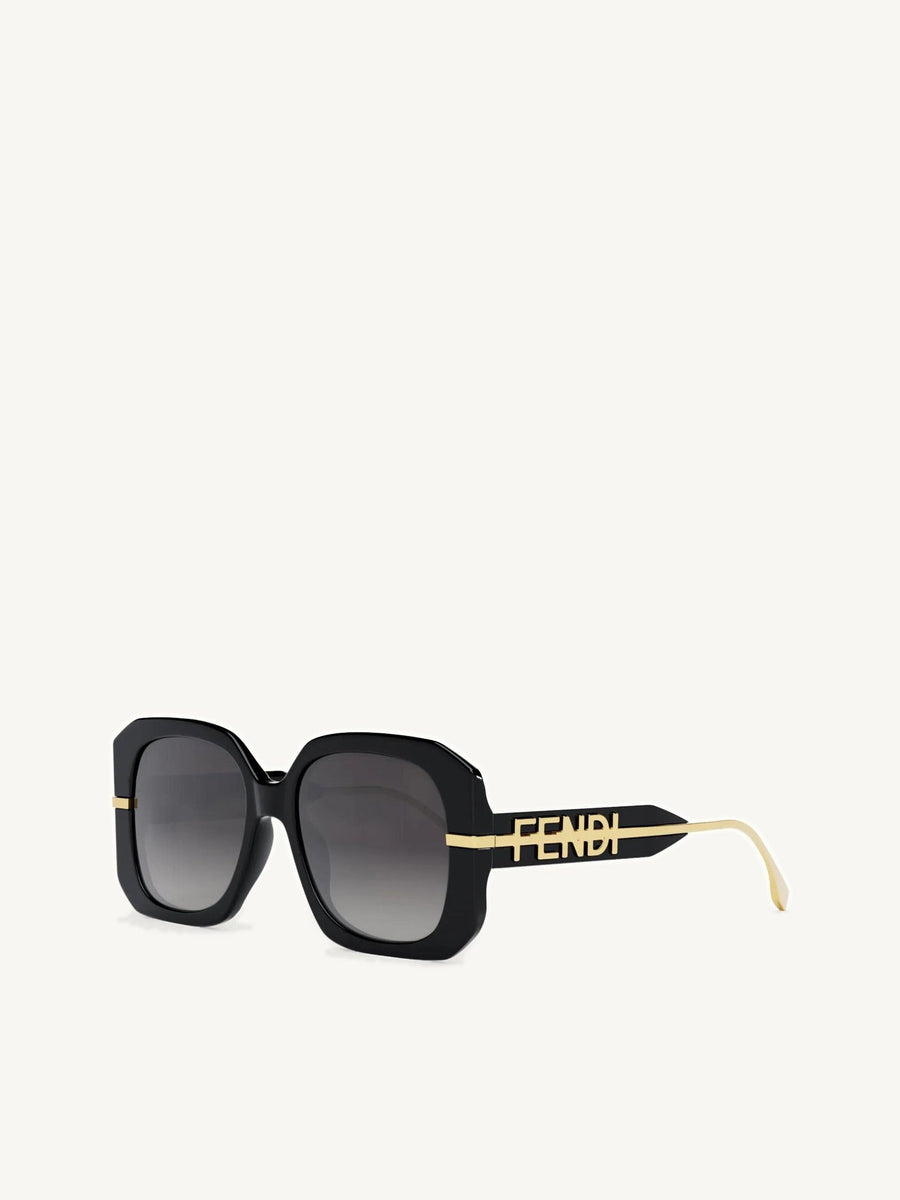Fendi FE40065F 5601B Acetate Sunglasses in Black