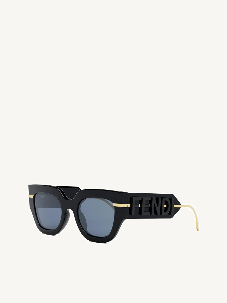 Fendi FE40097I 5101V Acetate Sunglasses in Black
