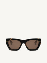 Fendi FE40100I 5355E Acetate Sunglasses in Havana/Brown