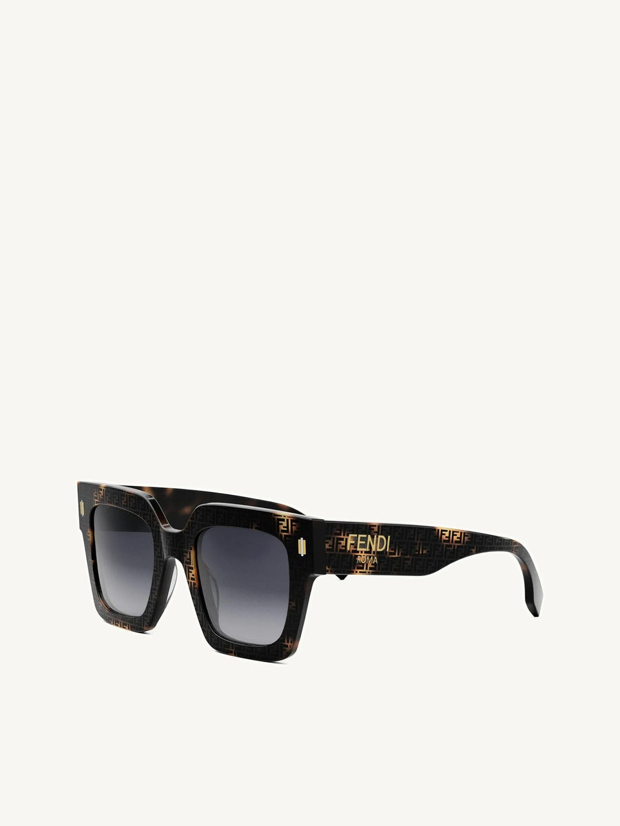 Fendi FE40101F 5255B Acetate Sunglasses in Havana