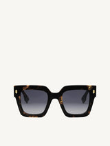Fendi FE40101F 5255B Acetate Sunglasses in Havana