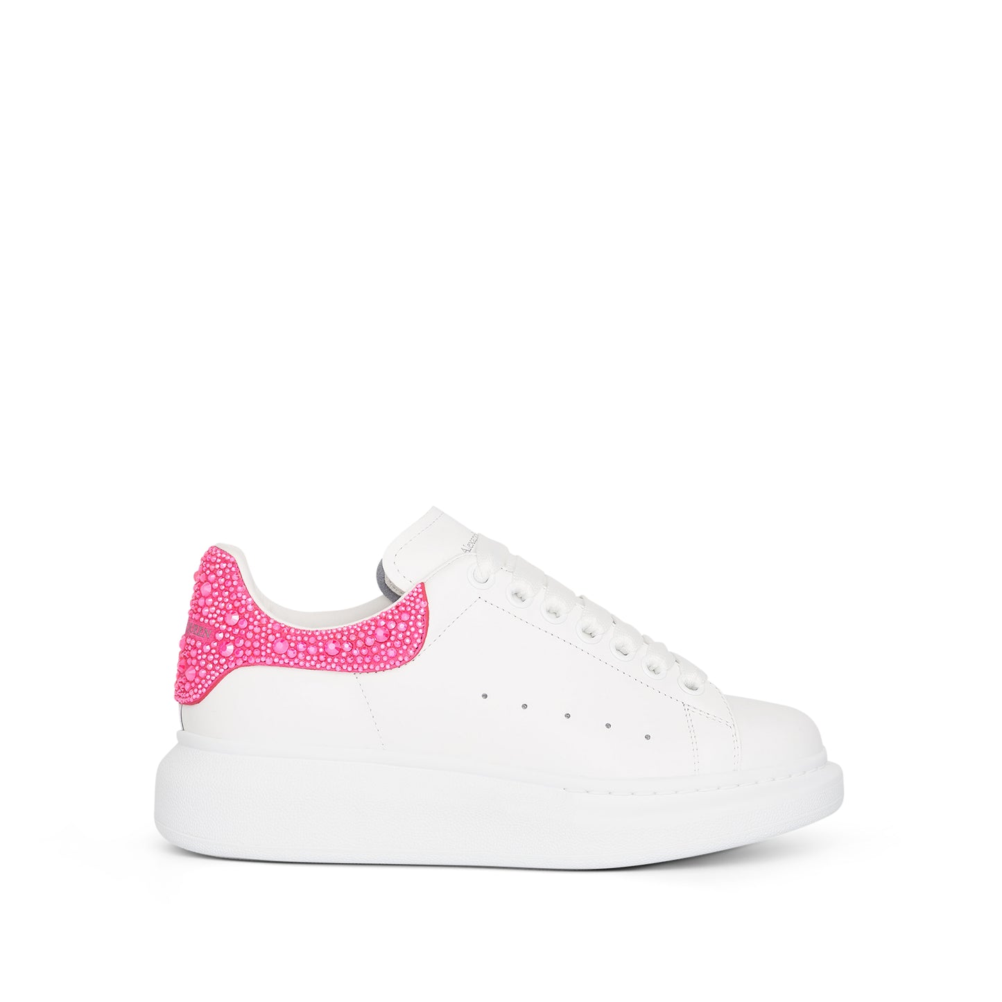 Larry Oversized Suede Sneaker in White/Halo Pink