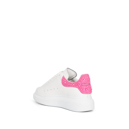 Larry Oversized Suede Sneaker in White/Halo Pink