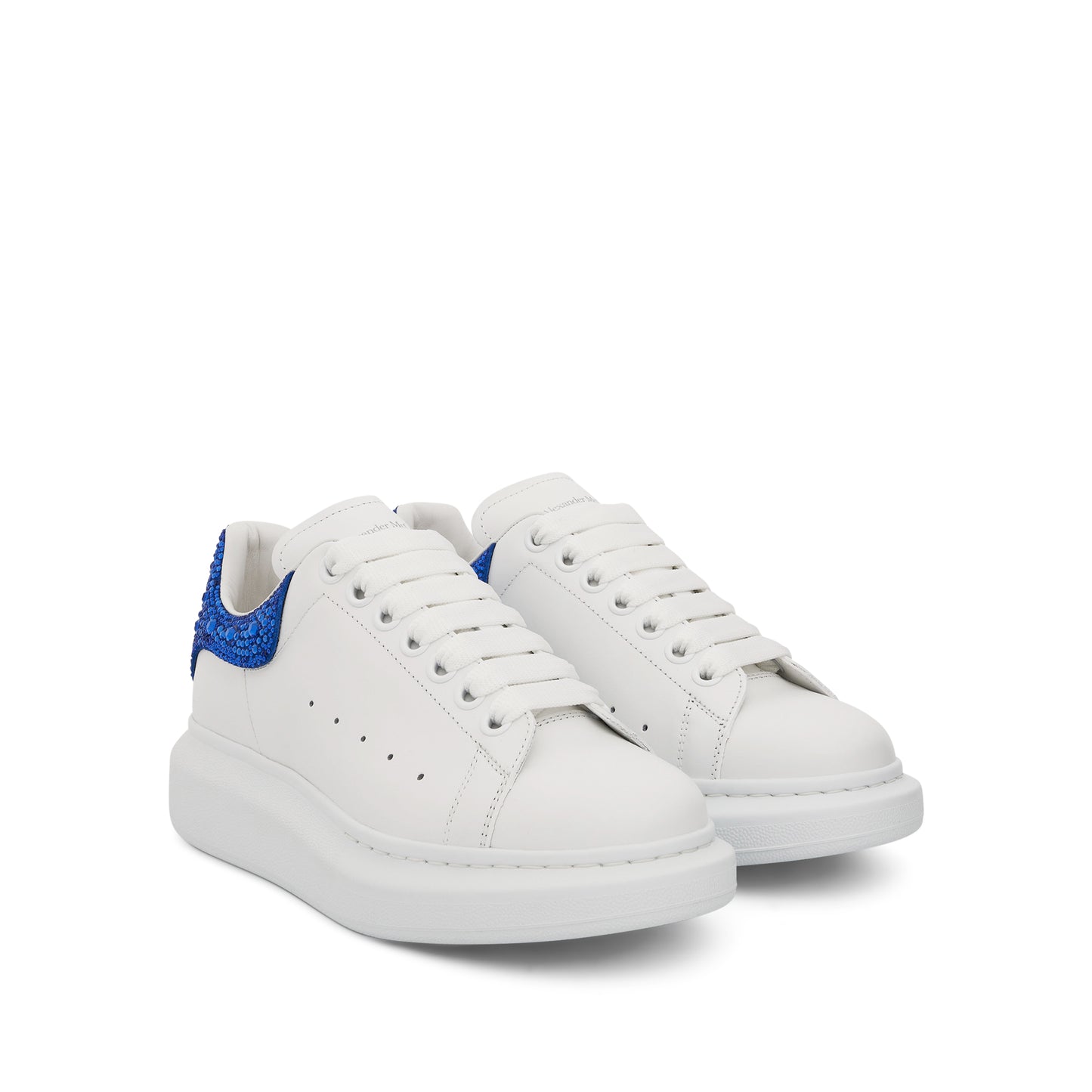 Larry Oversized Suede Strass Sneaker in White