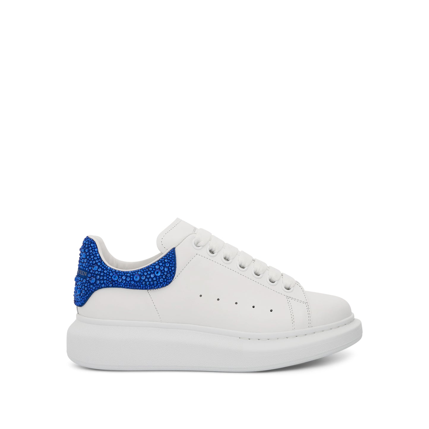 Larry Oversized Suede Strass Sneaker in White