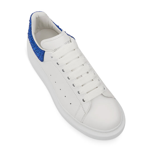 Larry Oversized Suede Strass Sneaker in White