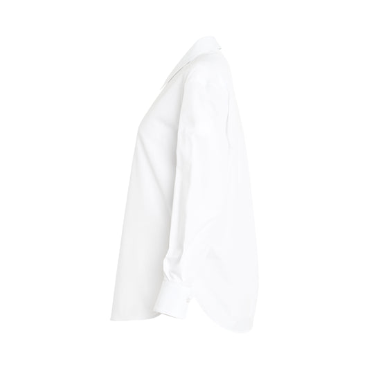 Pique Cotton Shirt in White