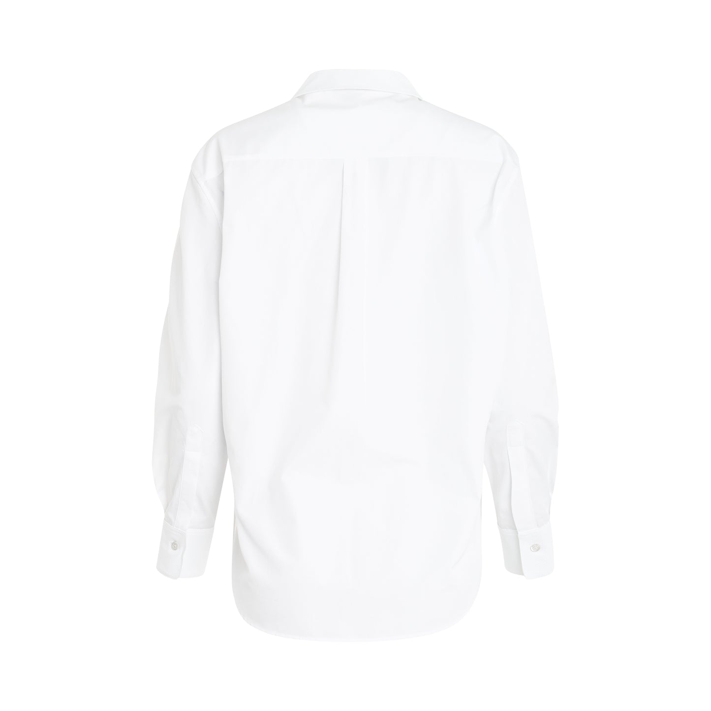 Pique Cotton Shirt in White