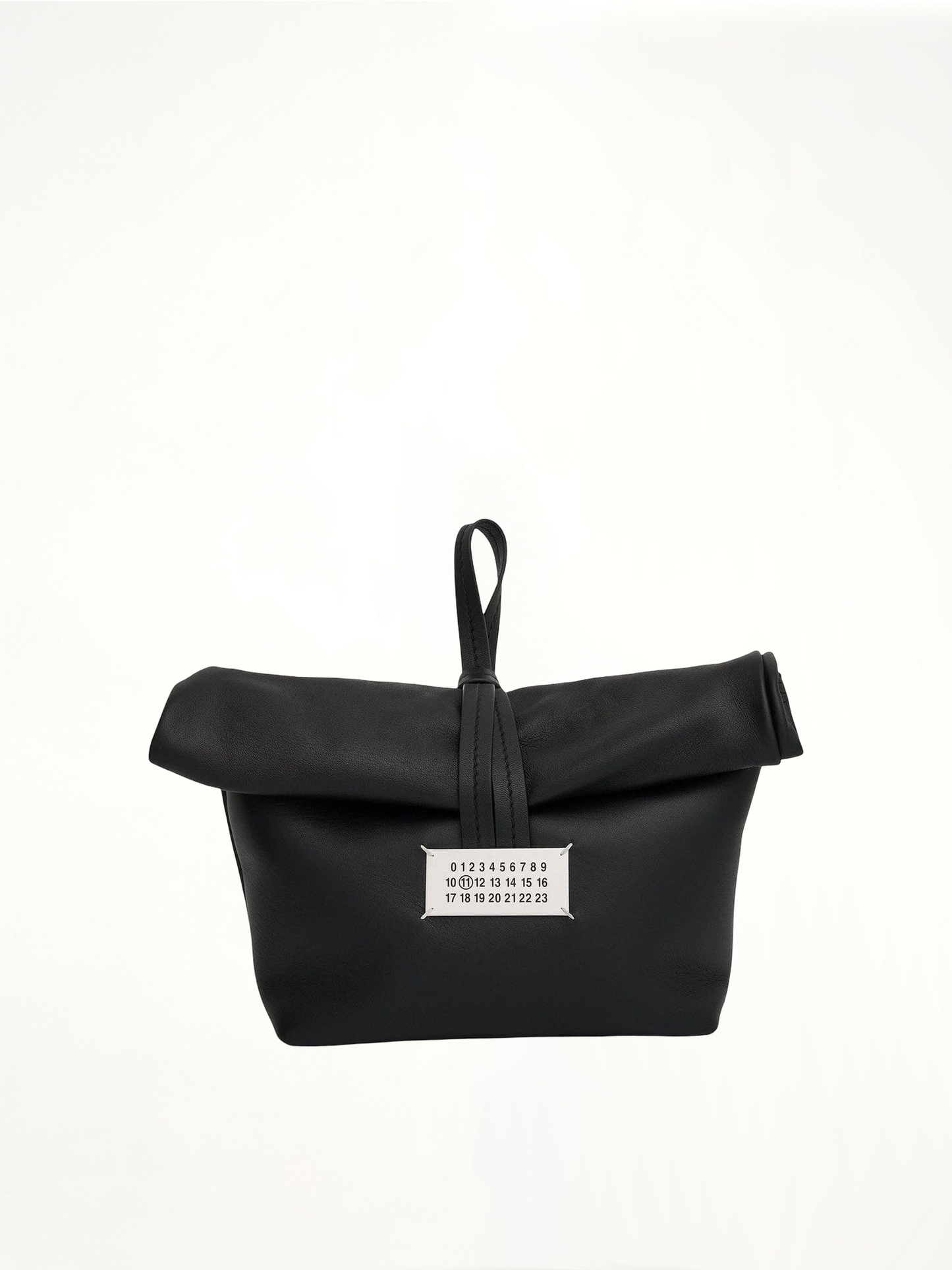 Leather Clutch Bag in Black