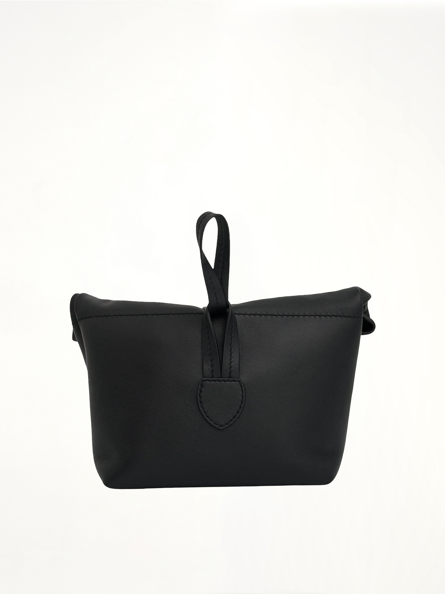 Leather Clutch Bag in Black