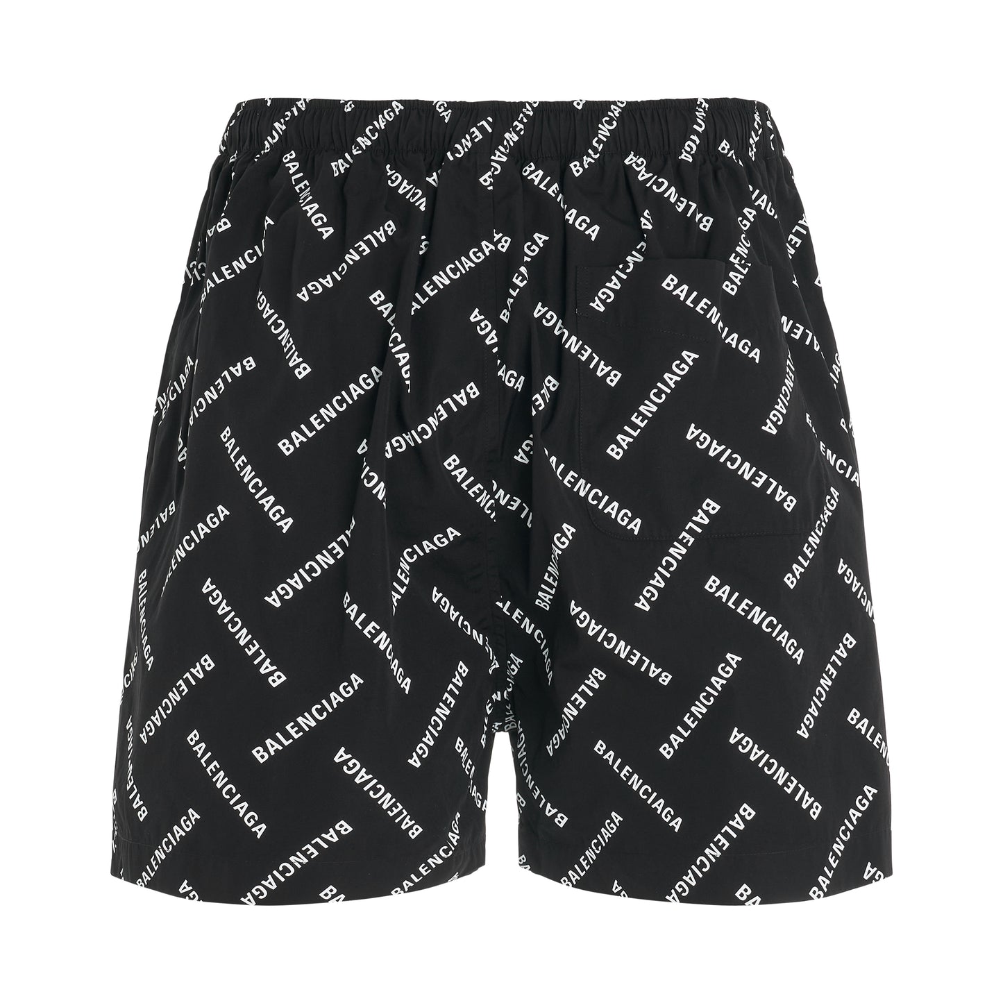 All-Over Logo Pyjama Shorts in Black/White