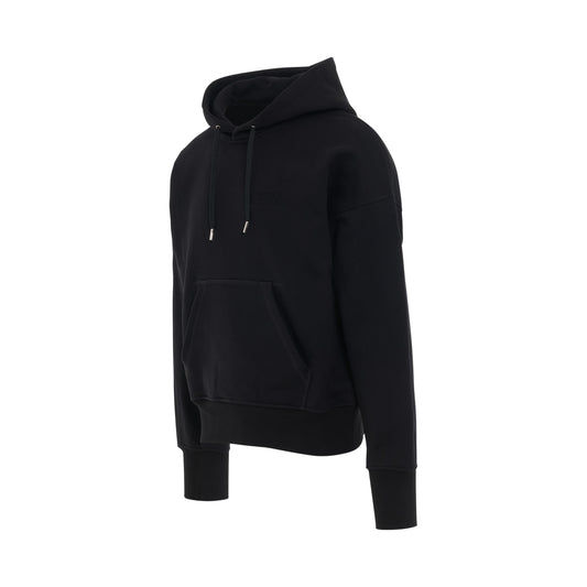 Drop Shoulder Hoodie in Black