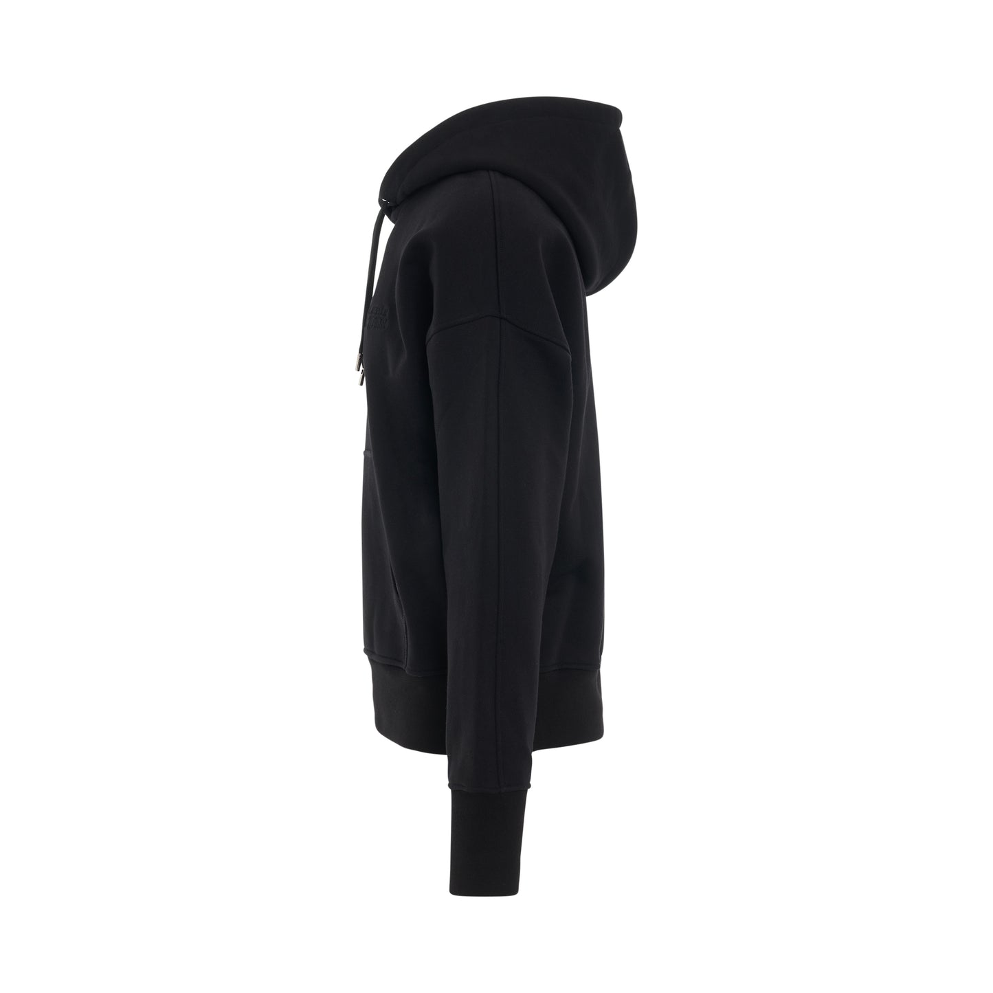 Drop Shoulder Hoodie in Black